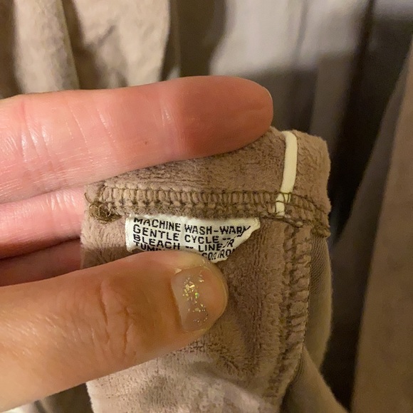 Vintage Christian Dior Monsieur tan plush velvet logo robe, one size - Picture 11 of 11